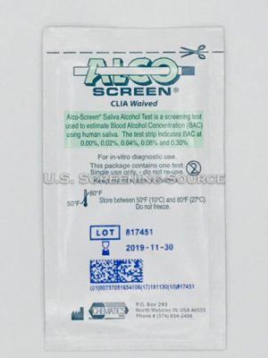 Q.E.D. A150 DOT Saliva Alcohol Screening Device (10/box)